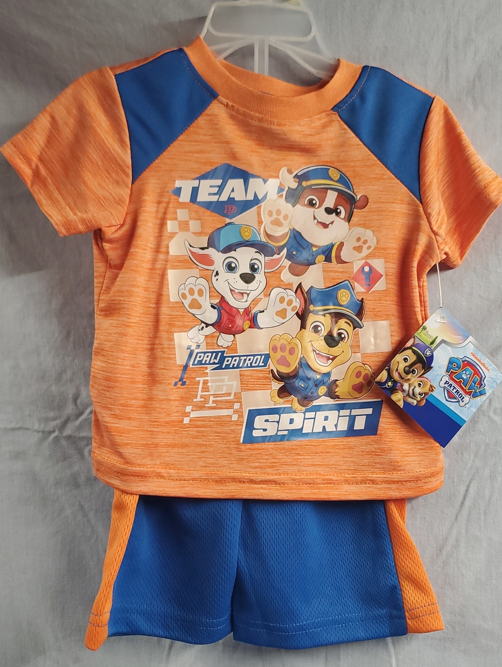 Paw Patrol Orange & Royal Blue Kids Tee and Shorts Set